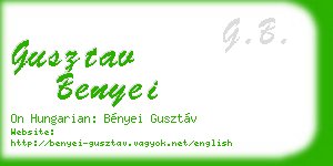 gusztav benyei business card
