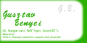 gusztav benyei business card